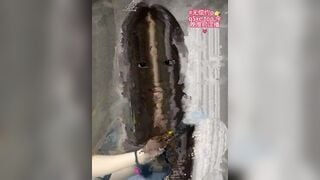 Thư kí Loli mình dây Lồn rậm, Vào WC public Bóp Vú Móc Lồn Thủ Dâm Live sex rên rỉ