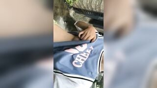 Teen non mới lớn trốn ra sau nhà call sex với trai