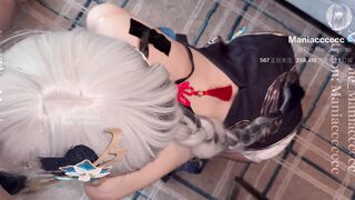 Mẫu nhỏ chơi cosplay bị dùng như cốc máy bay   Coser dâm đãng