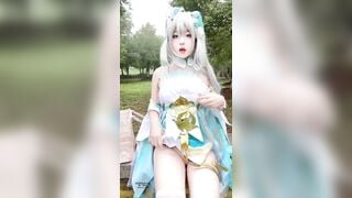 Gái xinh Cosplay, Vú To vào công viên ko mặc quần lót, Sexx toy Thủ dâm rên rỉ