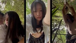BẮT GẶP 2 BẠN HS C3 TRỐN HỌC RA BỤI TRE SAU TRƯỜNG ĐỊT NHAU