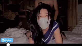 Cosplay nữ học sinh cưỡi ngựa làm anh dam dang xuất tinh đầy lồn