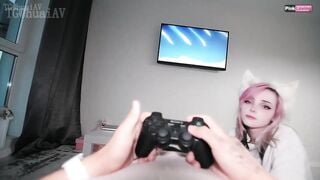 Đg chơi game mà e bạn gái xinh xắn lên cơn nứng lồn bú cu làm a k tập trung đc
