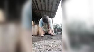 Em gái 17 tuổi nứng lồn chu đít cho chó đụ nó mới trèo lên đã chịu không nổi.
