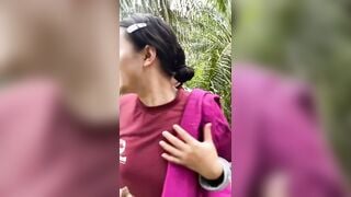 loạn luân em trai và chị họ lén lút dẫn ra sau vườn địt nhau vì sợ người nhà biết