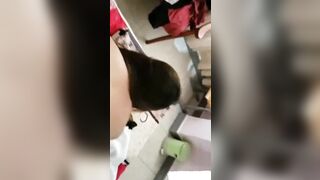 Quay phim cô vợ dâm với đồ lót ren