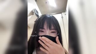 Full 12 phút, Xiao Lyn Public, Thủ dâm wc nam có người, Lồn rậm vú to rên rỉ bắn nước