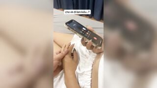 THỨ NỨNG LỒN, lồn thì đang cho tg khác địt mà nch với chồng như thế