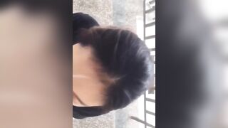 Không chịu bú cu thì dượng bắt ra ban công cho bú