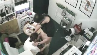 Hack cam phòng nhân sự, Sếp Djt nữ nhân viên Loli bú cu, Doggy Djt đủ tư thế lồn múp