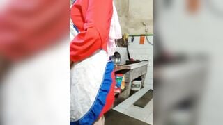 Thím út đang nấu nướng tại bếp thằng cháu họ nứng cặc lao vào xin thím đụ cực đả.