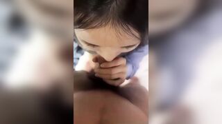 Nữ sinh mới tan học còn mặc đồng phục đã bị dượng bắt bú cu