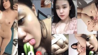 Minh thư em ấy có sở thích bú dưa leo