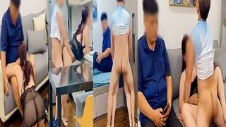 Clip sex Hoa Ngọc Lan chồng bất lực nhìn bạn làm tình tung lỗ lồn vợ phần 1