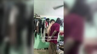 Thương đen Chơi tại trọ nên không dám rên