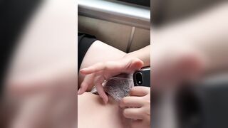 Thủ dâm ở trên tàu, vừa móc vừa sợ bị phát hiện