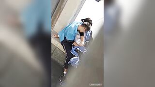 Quay lén hai em học sinh địt nhau trg trường