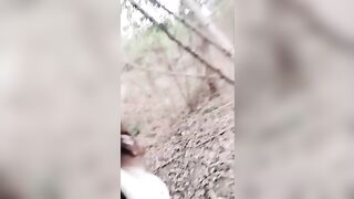 Chinese slut sucks and gets fucked in a wood ( liu Ting)
